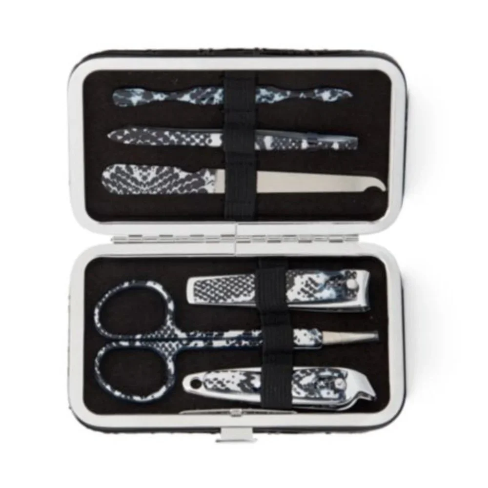 Saks Fifth Avenue‎ Manicure Set - Snake Print: 7 Pc